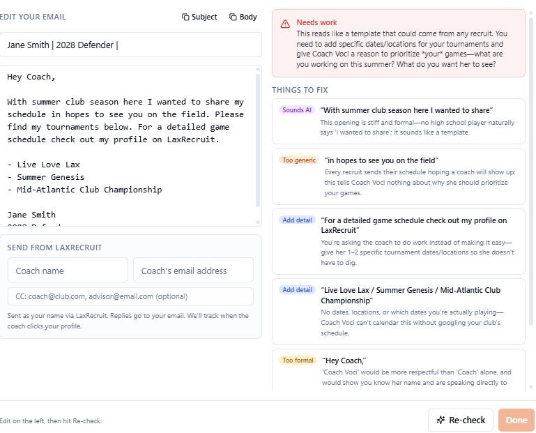 Email Coach